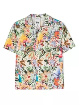 Etro рубашка с короткими рукавами и цветочным принтом, белый