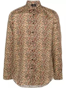 ETRO рубашка с принтом, оранжевый