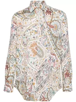 ETRO рубашка с принтом пейсли, белый