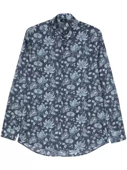 ETRO рубашка с принтом пейсли, синий