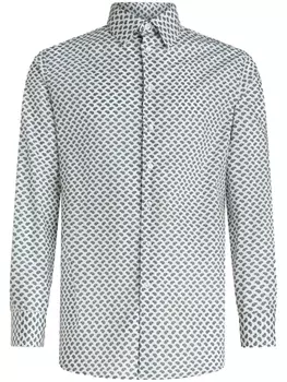 ETRO рубашка с принтом пейсли, синий