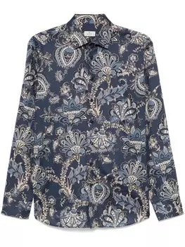 ETRO рубашка с принтом пейсли, синий