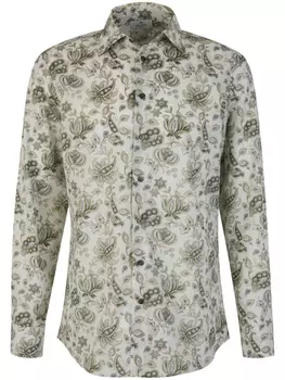 ETRO рубашка с принтом пейсли, зеленый