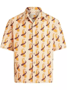 ETRO рубашка с принтом пейсли, желтый