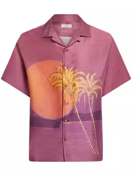 ETRO рубашка с принтом, розовый