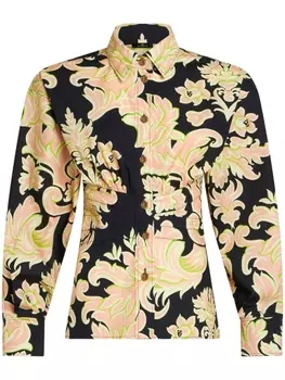 ETRO рубашка с принтом Venus, черный