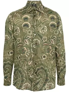 ETRO рубашка с принтом, зеленый