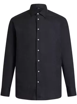 ETRO рубашка с узором пейсли, черный