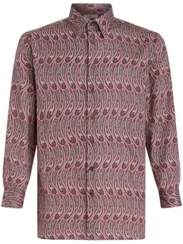 ETRO рубашка с узором пейсли, розовый