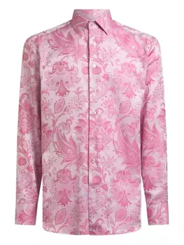 ETRO рубашка с узором пейсли, розовый