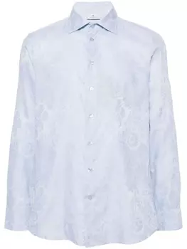 ETRO рубашка с узором пейсли, синий