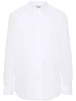 ETRO рубашка с вышитым логотипом, белый