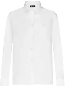 ETRO рубашка с вышивкой Pegaso, белый