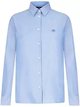 ETRO рубашка с вышивкой Pegaso, синий