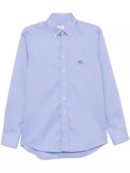 ETRO рубашка с вышивкой Pegaso, синий