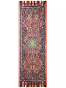 ETRO шарф из смеси шерсти и шелка с узором пейсли, красный