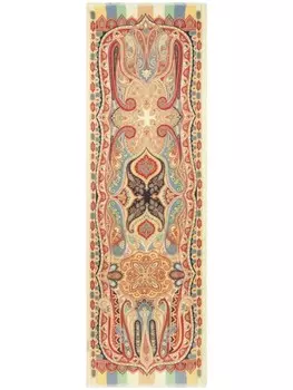 ETRO шарф с бахромой и принтом пейсли, нейтральный цвет
