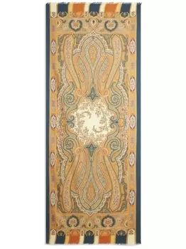 ETRO шарф с бахромой и принтом пейсли, нейтральный цвет