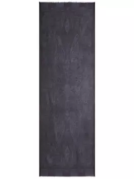 ETRO шарф с бахромой и жаккардовым узором пейсли, синий