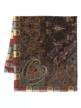 ETRO шарф с принтом пейсли, черный