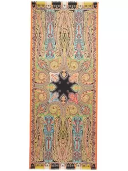 ETRO шарф с принтом пейсли, оранжевый