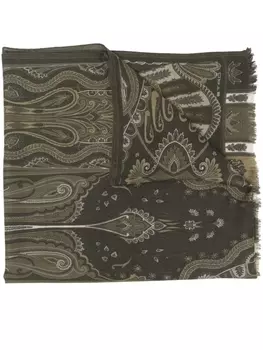ETRO шарф с принтом, зеленый