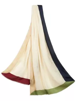 ETRO шарф с жаккардовой бахромой, нейтральный цвет