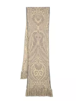 ETRO шарф жаккардовой вязки Barocco, желтый