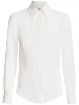ETRO шелковая рубашка с длинными рукавами, белый