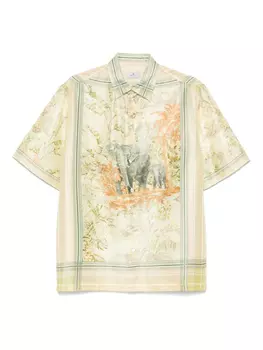 ETRO шелковая рубашка, желтый