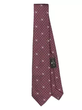 ETRO шелковый галстук с жаккардовым узором, красный