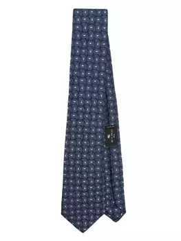 ETRO шелковый галстук с жаккардовым узором, синий