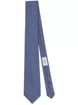 ETRO шелковый галстук с жаккардовым узором, синий