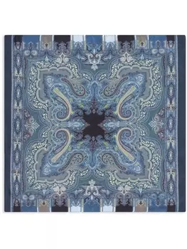 ETRO шелковый платок-паше с абстрактным принтом, синий