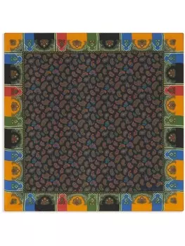 ETRO шелковый платок-паше с принтом пейсли, синий