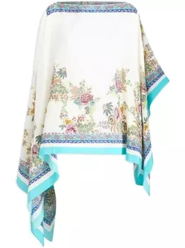 ETRO шелковый платок с цветочным принтом, белый