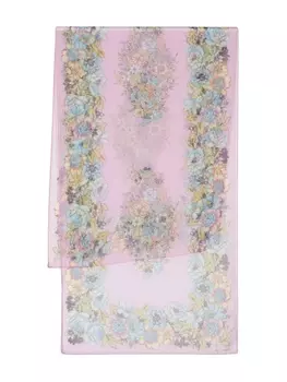ETRO шелковый платок с цветочным принтом, розовый