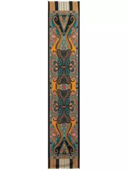 ETRO шелковый платок с принтом пейсли, черный