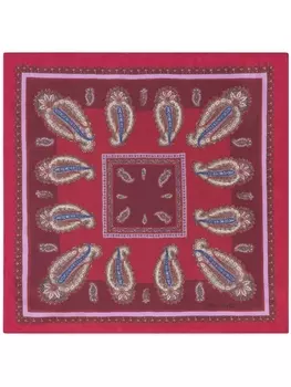 ETRO шелковый платок с принтом пейсли, красный