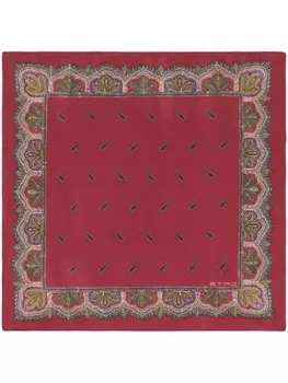 ETRO шелковый платок с принтом пейсли, красный