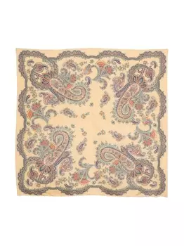 ETRO шелковый платок с принтом пейсли, нейтральный цвет