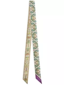 ETRO шелковый платок с принтом пейсли, нейтральный цвет