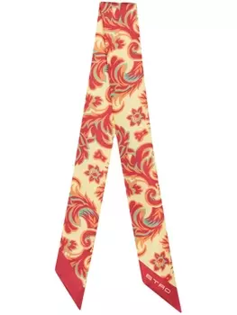 ETRO шелковый шарф Paisleyina, красный