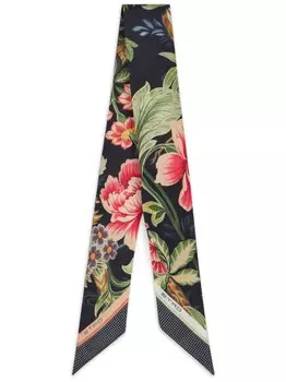 ETRO шелковый шарф Paisleyina, зеленый