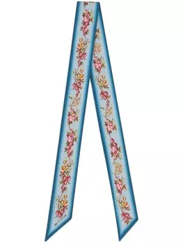 ETRO шелковый шарф Paisleyna с принтом, синий