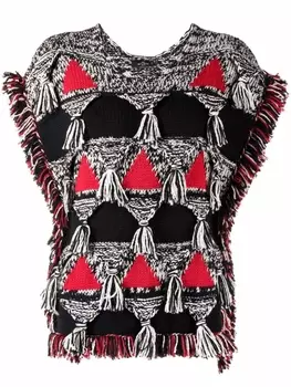 ETRO шерстяной джемпер с кисточками, черный