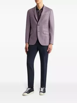 ETRO шерстяной однобортный пиджак, фиолетовый