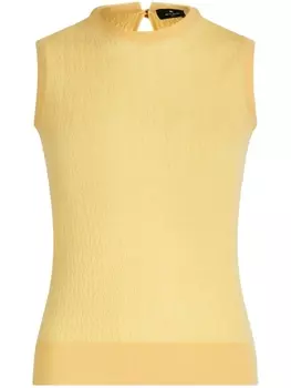 ETRO шерстяной топ без рукавов, желтый