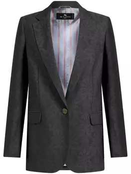 ETRO шерстяной жаккардовый блейзер, серый