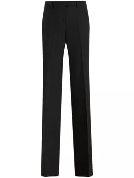 ETRO шерстяные брюки с завышенной талией, черный